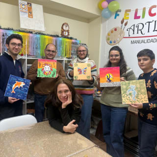 Taller de Dactilopintura en Madrid 1