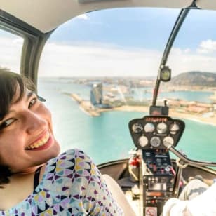 Barcelona: vuelo en helicóptero y traslado en barco desde el helipuerto