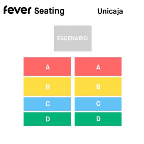 Sala Fundación Unicaja Mª Cristina mapa de asientos