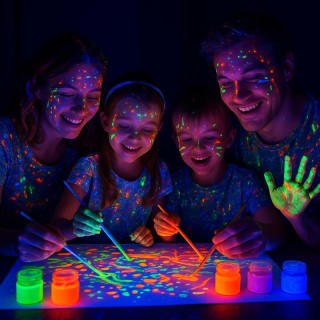 PINTA LUZ – Taller de pintura neón para niños y familias 2